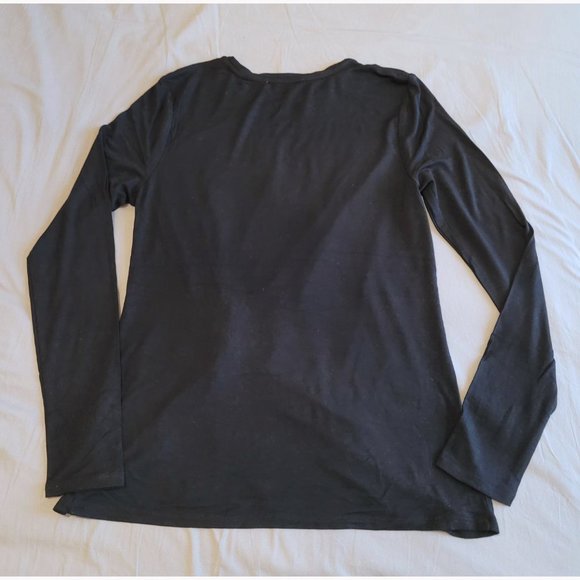 Babaton Twist Front Long Sleeve Rayon Top (Size XS, black) - Picture 5 of 10